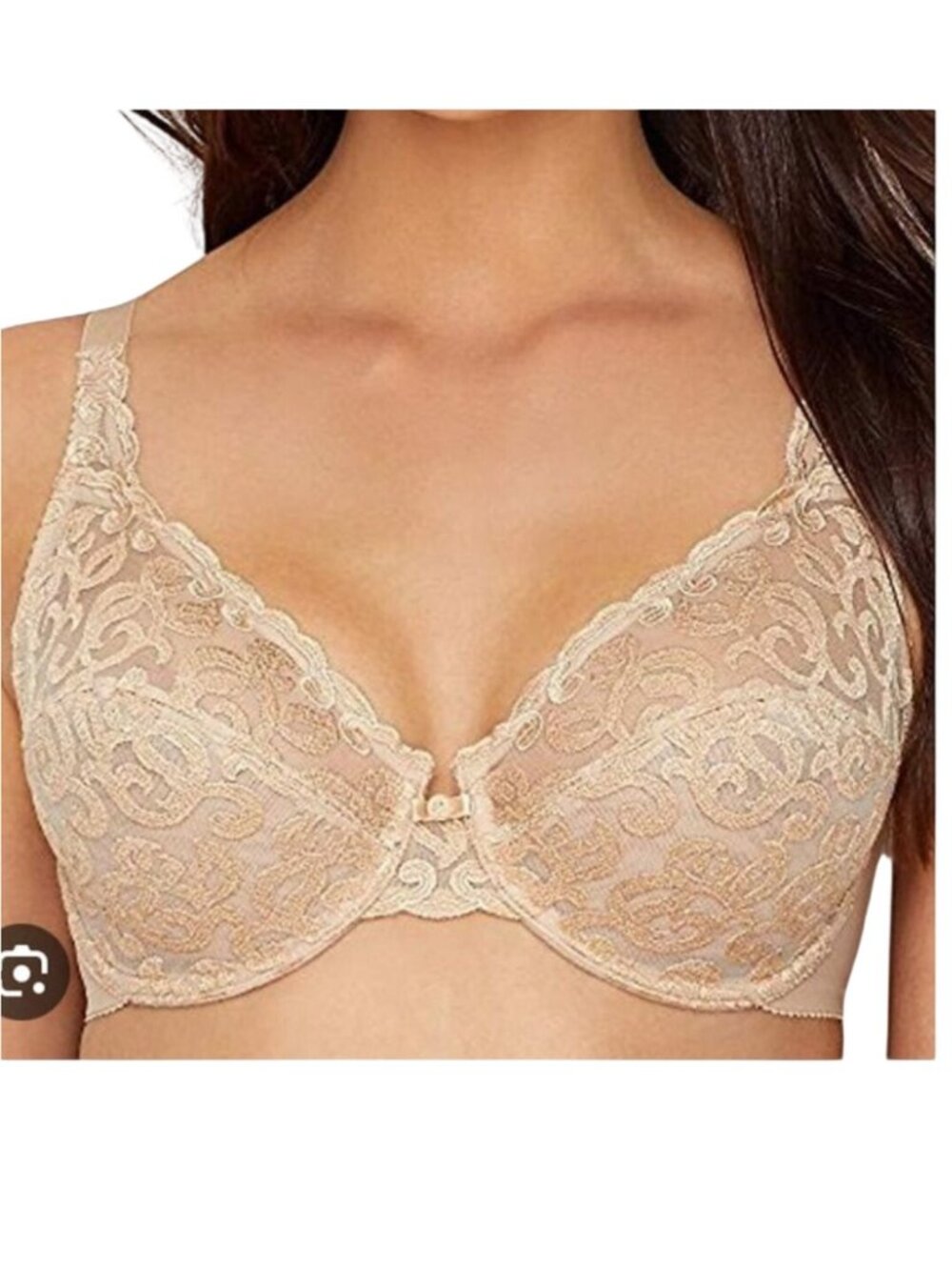 Wacoal Arabesque Underwire Bra 85199 Lace Unlined Size 38DD
